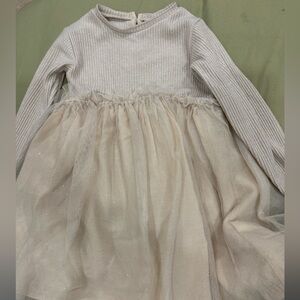 Zara toddler girl dress size 3-4T beige color